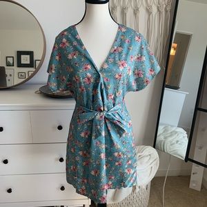 Nasty Gal kimono floral dress (size: 0)